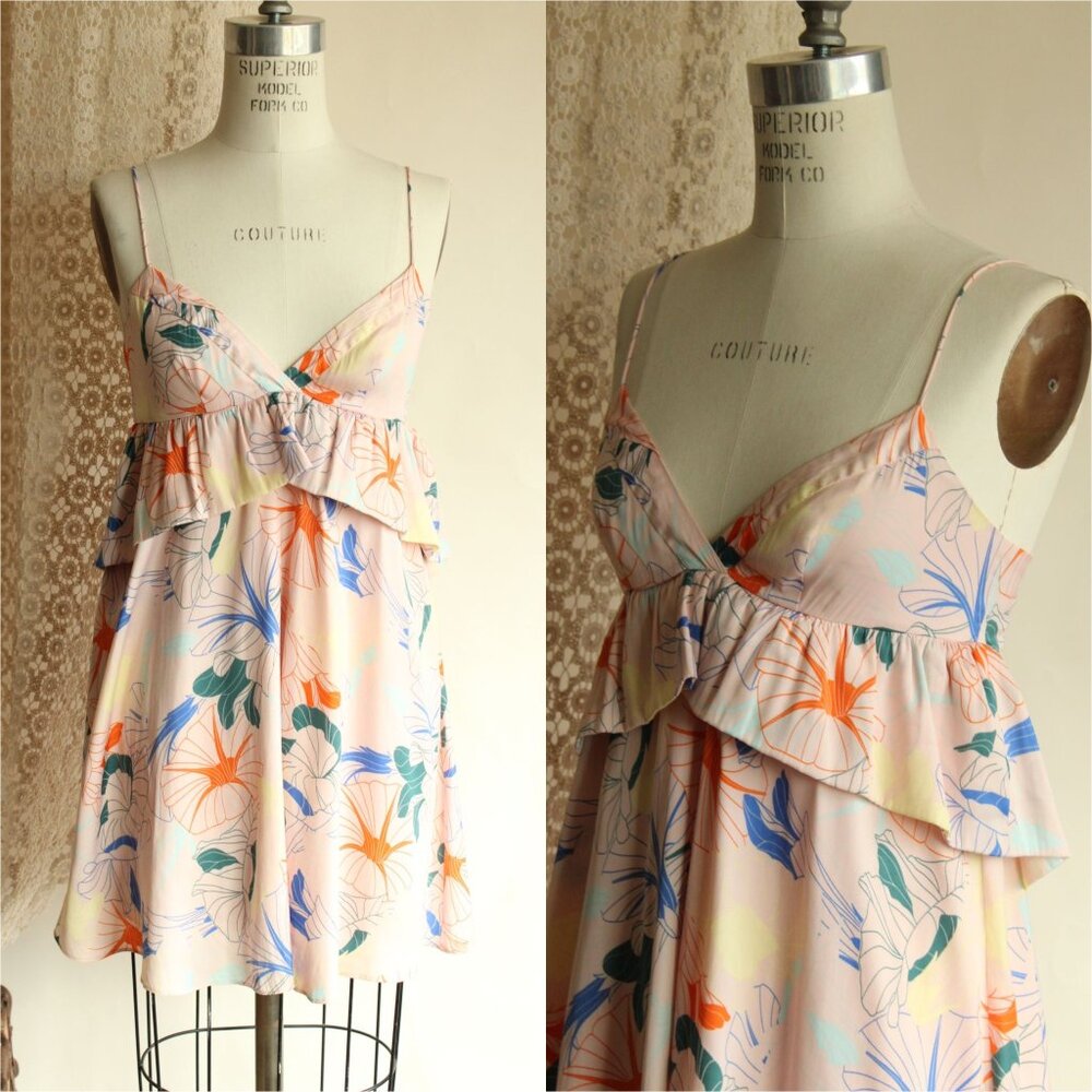 Alice & UO, Anthropologie, Heaven Ruffle Dress, Size 2, Babydoll style